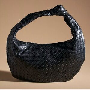 ANTHROPOLOGIE Brigitte Woven Faux-Leather Shoulder Bag by Melie Bianco